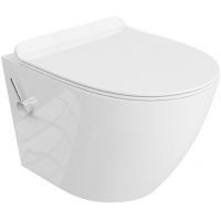 LaVita Salto 3.0 miska WC wisząca bez kołnierza z funkcją bidetu i deską wolnoopadającą biały połysk