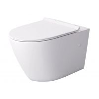 Massi Decos Rimless miska WC wisząca z deską wolnoopadającą duroplast biała MSM-3673RIMSLIM
