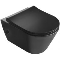 Sapho Avva toaleta myjąca wisząca bez kołnierza czarny mat 100315-110