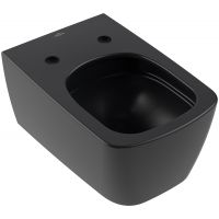 Villeroy & Boch Subway 3.0 miska WC wisząca bez kołnierza ze spłukiwaniem wirowym CeramicPlus Pure Black 4610T0R7