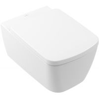 Villeroy & Boch Subway 3.0 miska WC z deską wolnoopadającą wisząca bez kołnierza ze spłukiwaniem wirowym Weiss Alpin 4610TL01
