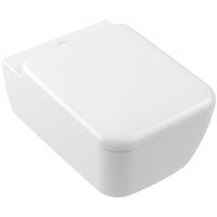 Villeroy & Boch Skyla TwistFlush [e3] combi-pack miska WC z deską wolnoopadającą wisząca bez kołnierza ze spłukiwaniem wirowym CeramicPlus Stone White 4682CLRW