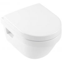 Villeroy & Boch Architectura combi-Pack zestaw miska WC wisząca bez kołnierza z deską wolnoopadającą Weiss Alpin 4687HR01