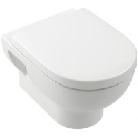 Villeroy & Boch O.Novo miska WC z deską wolnoopadającą wisząca bez kołnierza ze spłukiwaniem wirowym Weiss Alpin 5C39CL01
