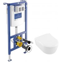 Villeroy & Boch ViConnect zestaw stelaż z miską i deską biały ( 92242700, 5656R001, 9M87S101)