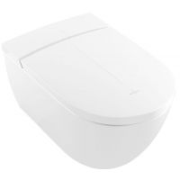 Villeroy & Boch ViClean Combi-Pack miska WC myjąca wisząca bez kołnierza CeramicPlus z deską Weiss Alpin V0E100R1