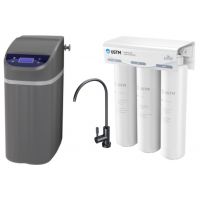 Zestaw USTM Grey Stacja uzdatniania wody z filtrem podzlewozmywakowym ULTRA z wylewką czarną (WS9LCDG, ULTRABLACKSTYLE)