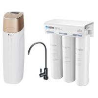 Zestaw USTM Golden Stacja uzdatniania wody z filtrem podzlewozmywakowym ULTRA z wylewką czarną (WS25LCDGOLDEN, ULTRABLACKSTYLE)