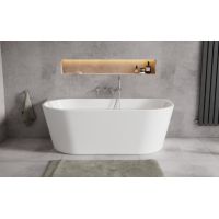 Besco Vica New wanna wolnostojąca 150x80 cm owalna biała #WAS-150VNBO