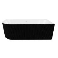 Besco Denaya wanna przyścienna 170x78 cm biała-czarna #WASB-170DPB