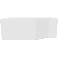 Besco Integra wanna narożna z parawanem 150x75 cm biała  I3L-150-O-BI