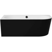 Besco Avita A-Line B&W wanna narożna 170x75 cm lewa czarny/biały #WAA-17ABLCN