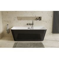 Besco Varya B&W wanna przyścienna 170x80 cm prostokątna biała-czarna-dwukolorowa #WAS-170VRMC