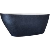 Besco Goya Glam XS wanna wolnostojąca 142x62 cm owalna biała/grafitowa #WMD-140-GG