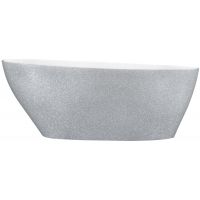 Besco Goya Glam XS wanna wolnostojąca 142x62 cm owalna biała/srebrna #WMD-140-GS