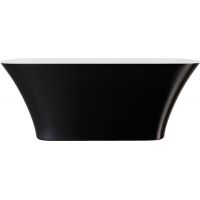 Besco Assos wanna wolnostojąca 159,4x70 cm owalna biała-czarna-dwukolorowa #WMD-160-ABW