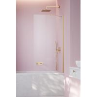 Radaway Nes Brushed Gold PNJ I parawan nawannowy 70 cm 1-częściowy złoty szczotkowany/szkło przezroczyste 10001070-99-01