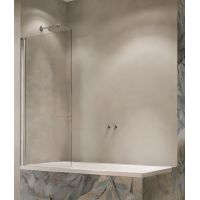 Huppe Solva TG parawan nawannowy 75 cm 1-częściowy srebrny połysk/szkło przezroczyste S26001.092.322