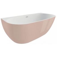 Polimat Risa wanna wolnostojąca 170x80 cm przyścienna biały/różowy połysk 00446