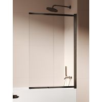 New Trendy Sensi parawan nawannowy 100 cm 2-częściowy gunmetal brushed/szkło przezroczyste P-0265