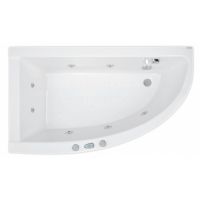 Poolspa Laura wanna narożna 150x90 cm lewa z hydromasażem SMART 1 Standard PHANW10ST1C0000