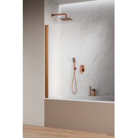 Radaway Nes Brushed Copper PNJ I parawan nawannowy 80 cm 1-częściowy czarny szczotkowany/szkło przezroczyste 10011080-93-01R