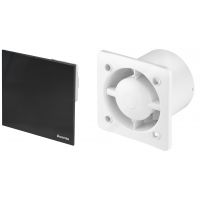 Zestaw Awenta System+ Silent 100H wentylator ścienno-sufitowy z panelem ozdobnym biały/czarny mat (KWS100H, PTCB100M)