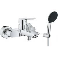 Grohe Start bateria wannowo-prysznicowa ścienna z zestawem prysznicowym Vitalio Start 110 chrom (24206002, 27950001)