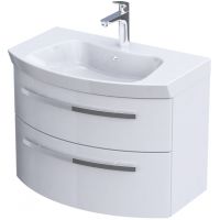 Zestaw Oristo Flow umywalka z szafką 80 cm biały/połysk (OR38SD2S801, UMEFL8092)
