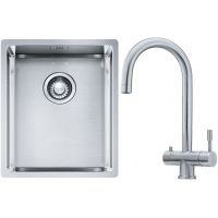 Franke Box BXX 210/110-34 zlewozmywak 38x45 cm stalowy z baterią kuchenną Eos stal szlachetna (1270453653, 1200179979)