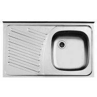Alveus Compact 10 zlewozmywak stalowy 80x50 cm 1-komorowy prawy satyna 1009427