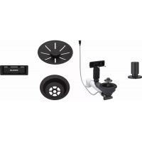 Blanco armatura przelewowo-odpływowa z korkiem automatycznym czarny mat 207426