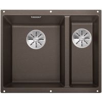 Blanco Subline 340/160-U zlewozmywak granitowy 52,5x40 cm brązowy 523557