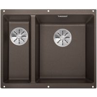 Blanco Subline 340/160-U zlewozmywak granitowy 52,5x40 cm brązowy 523567