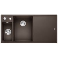 Blanco Axia III 6 S zlewozmywak 100x51 cm z Silgranit PuraDur lewy ze szklaną deską kawowy 524662
