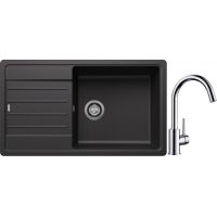 Blanco Legra XL 6 S zlewozmywak 86x50 cm z Silgranit antracyt z Blanco Mida bateria kuchenna stojąca chrom ( 523326; 517742)