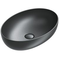 Catalano Sfera umywalka 60x42 cm owalna nablatowa czarna 0522600022
