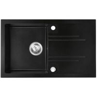 Ferro Mezzo II zlewozmywak granitowy 78x48 cm grafit DRGM48/78BA