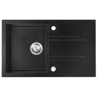 FDesign Carioca zlewozmywak granitowy 78x48 cm grafitowy połysk FD9-13-4878-02