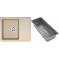 Franke Basis zlewozmywak granitowy z wkładką ociekową 62x50 cm beżowy 114.0741.955