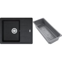 Franke Basis zlewozmywak granitowy z wkładką ociekową 62x50 cm onyx 114.0741.957