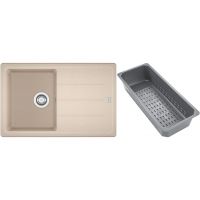 Franke Basis zlewozmywak granitowy z wkładką ociekową 78x50 cm beżowy 114.0741.960