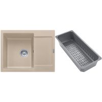 Franke Maris zlewozmywak granitowy z wkładką ociekową 62x50 cm beżowy 114.0741.965