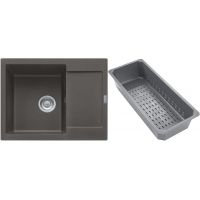 Franke Maris zlewozmywak granitowy z wkładką ociekową 62x50 cm szary 114.0741.966
