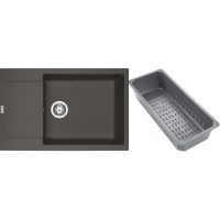 Franke Maris zlewozmywak granitowy z wkładką ociekową 78x50 cm szary 114.0741.974