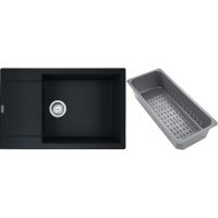 Franke Maris zlewozmywak granitowy z wkładką ociekową 78x50 cm czarny 114.0741.976