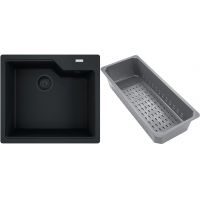 Franke Urban zlewozmywak granitowy z wkładką ociekową 56x50 cm czarny 114.0741.982