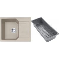 Franke Urban zlewozmywak granitowy z wkładką ociekową 62x50 cm orzechowy 114.0741.983