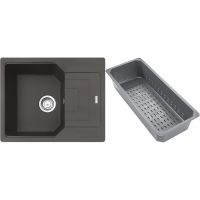 Franke Urban zlewozmywak granitowy z wkładką ociekową 62x50 cm łupkowy szary 114.0741.984
