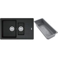 Franke Basis zlewozmywak granitowy z wkładką ociekową 78x50 cm onyx 114.0743.071